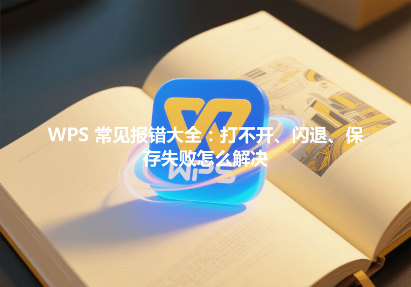 WPS 常见报错大全：打不开、闪退、保存失败怎么解决 三